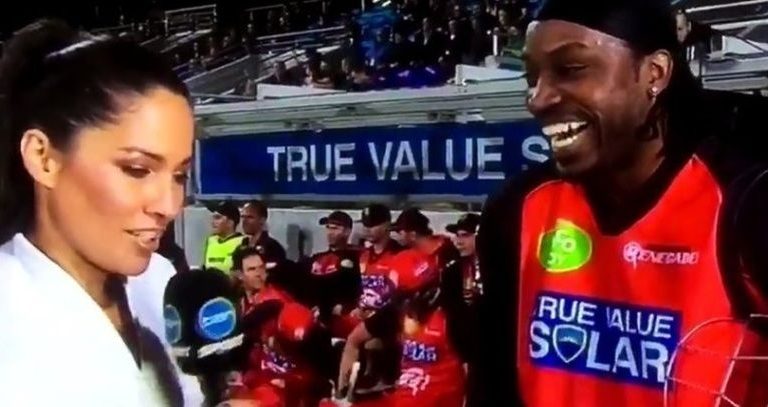 Chris Gayle tells reporter: ‘Your eyes are beautiful, hopefully we can have a drink’
