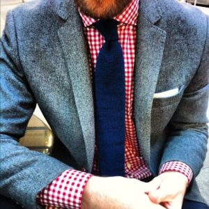Gingham Shirt and Well Knit Tie