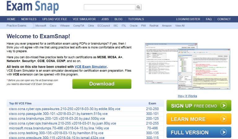 How ExamSnap helps you to Prepare and Pass IT certification exams