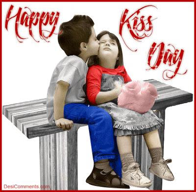 best happy kiss day gif
