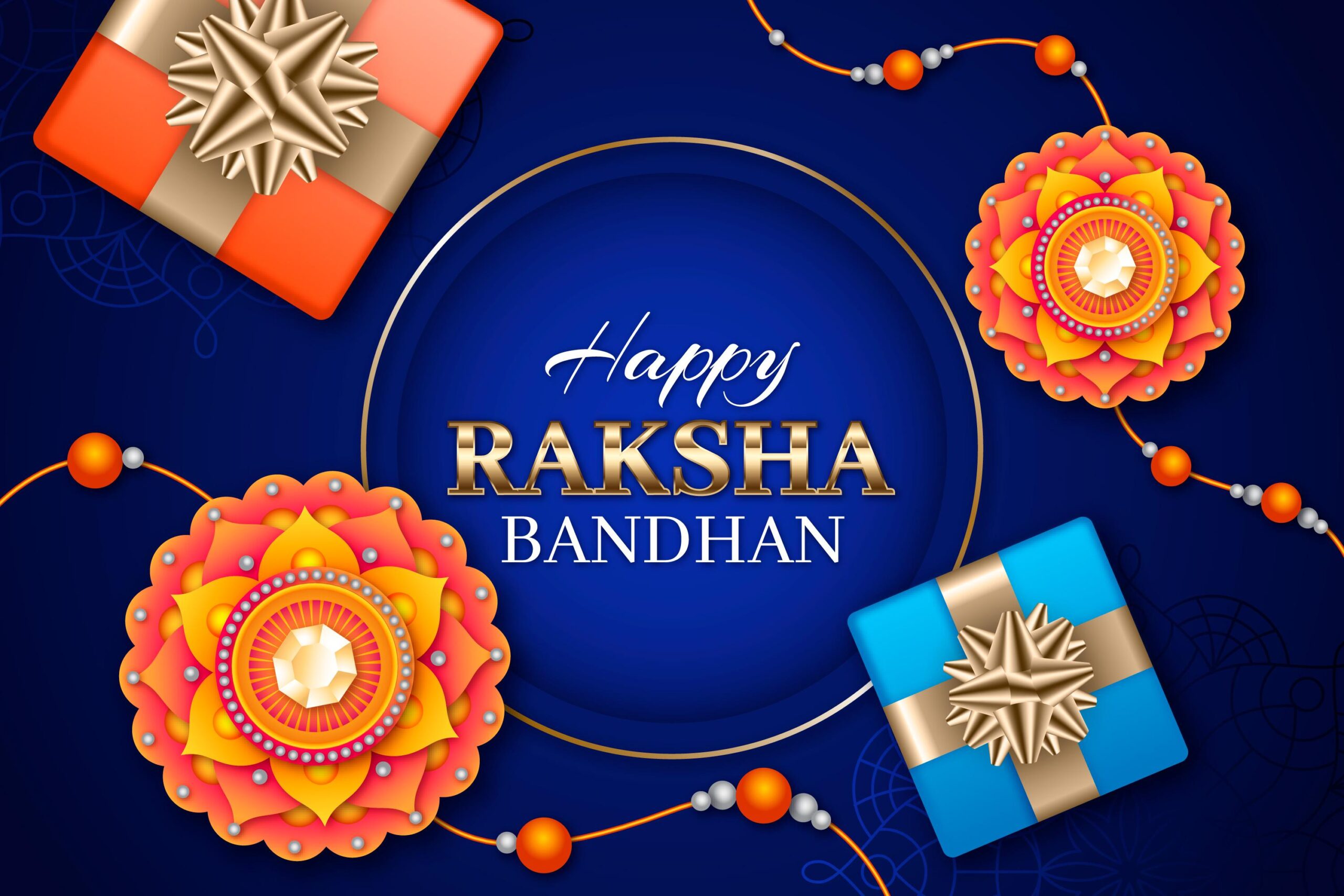 Indian Festival Raksha Bandhan With Rakhi Bracelets Presents Rice And  Kumkum In Bowls Copy Space Stock Photo  Download Image Now  iStock