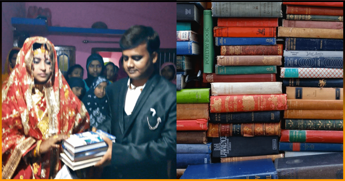 Indian Bride Rejected Dowry From Groom's Family & Asked for 80 Books Instead-min