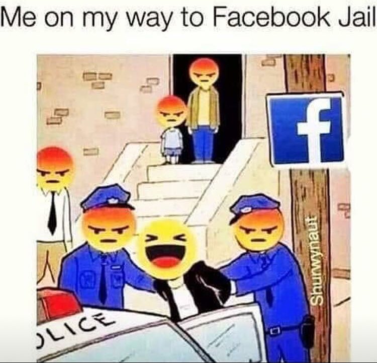 facebook jail funny meme.