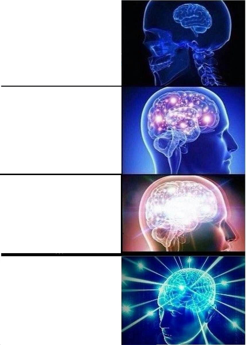 Expanding Brain meme template