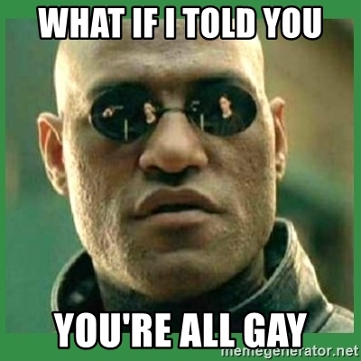 if you look youre gay meme