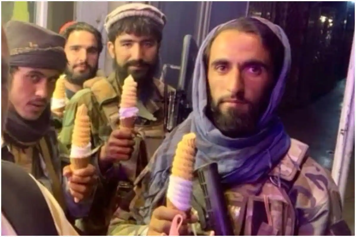 taliban eating icecream