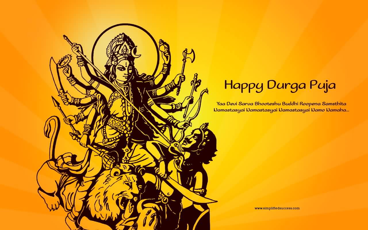 happy durga puja wallpaper hd download