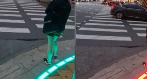 South Korea Installed Traffic Lights On Street For Smartphone Addicts