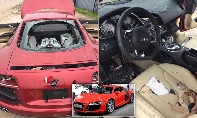 Wife Destroys Cheating Husband's Luxury Car Audi R8 To Get Revenge