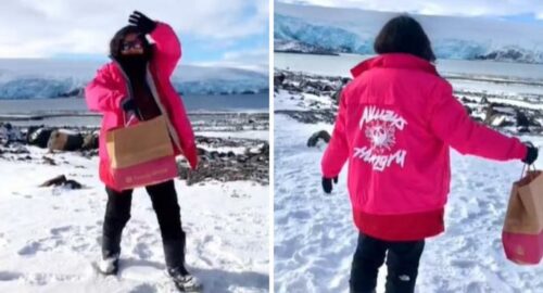 Woman Travels From Singapore To Antarctica To Make The World's Longest Food Delivery